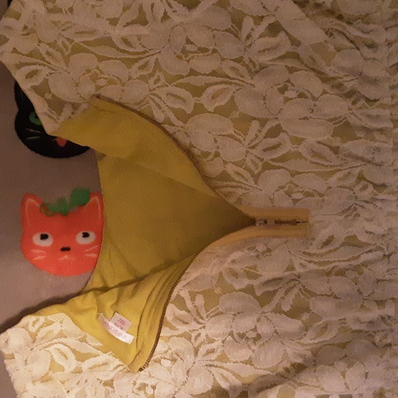 Xhilaration lace overlay Lime Green Dress Target Juniors XL Womans Large Formal - Picture 7 of 10